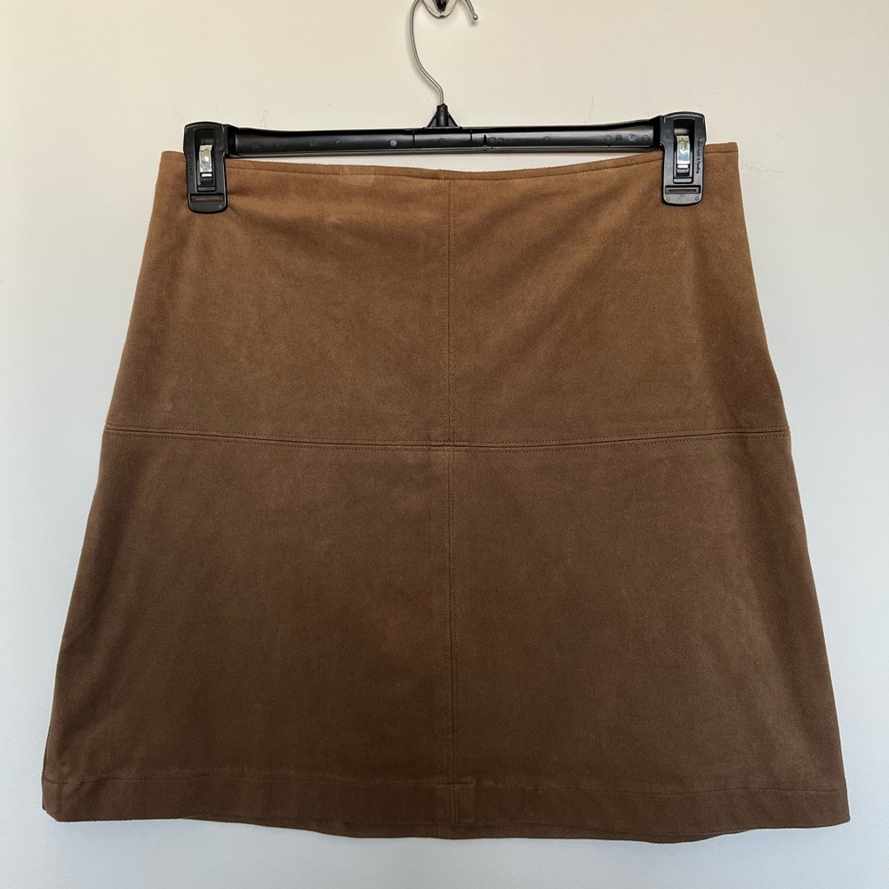 Tan Suade Mini Skirt